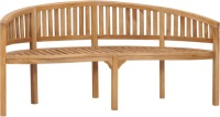 VidaXL Bankje banaanvormig 180 cm massief teakhout