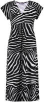 Geisha jurk JANE met all over print zwart/wit