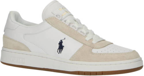 Ralph Lauren Court Trainer leren sneakers wit