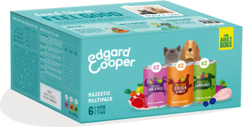 Edgard&Cooper Hondenvoer Multipack Kip - Wild - Lam 6 x 400 gr