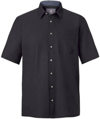 Jan Vanderstorm oversized overhemd MEINO Plus Size zwart