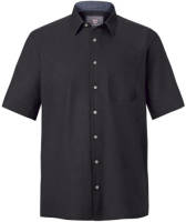Jan Vanderstorm oversized overhemd MEINO Plus Size zwart