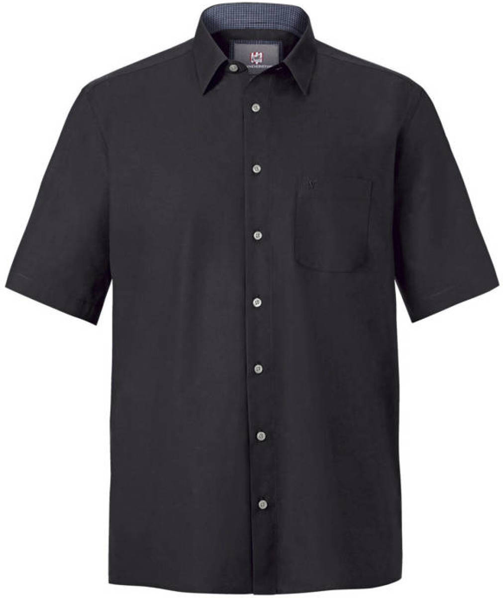 Jan Vanderstorm oversized overhemd MEINO Plus Size zwart