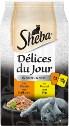 6x Sheba Delice Dujour Gevogelte Gelei Multipack 6 x 50 gr