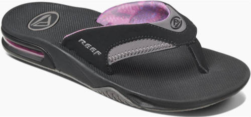 Reef Fanning nubuck teenslippers zwart
