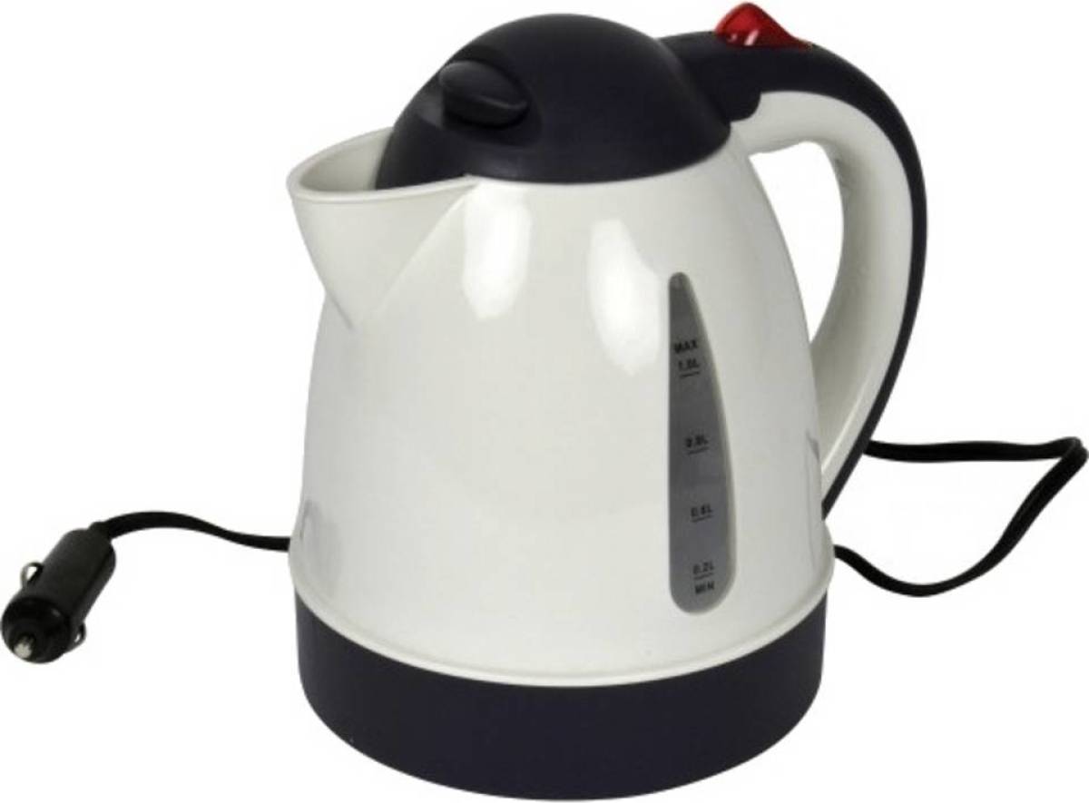 Carpoint waterkoker 12V 1 liter 17 cm wit