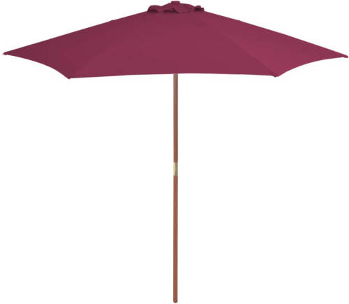 VidaXL Tuinparasol met houten paal 270 cm bordeauxrood