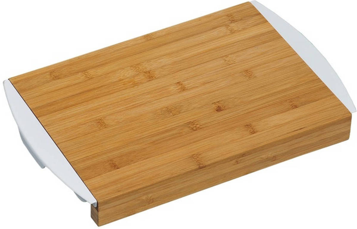 Decopatent 2-1 FSC® Bamboe Snijplank met 2 uitschuifbare opvang bakken 2