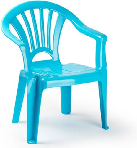 Merkloos Kinder Stoelen 50 Cm - Lichtblauw - Tuinmeubelen - Kunststof Binnen/buitenstoelen Voor Kinderen