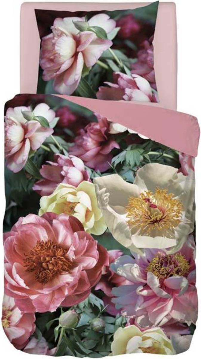 Snoozing Flower Garden dekbedovertrek - 1-persoons (140x200/220 cm + 1 sloop) - Katoen - Multi