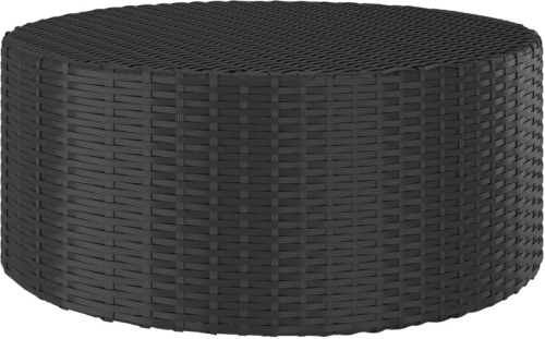 VidaXL Theetafel 68x68x30 cm poly rattan zwart