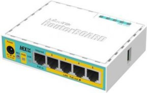 MikroTik hEX PoE lite bedrade router Ethernet LAN Wit