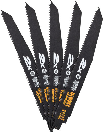 DeWalt 5-delige Reciprozaagbladenset Hout (228 mm)