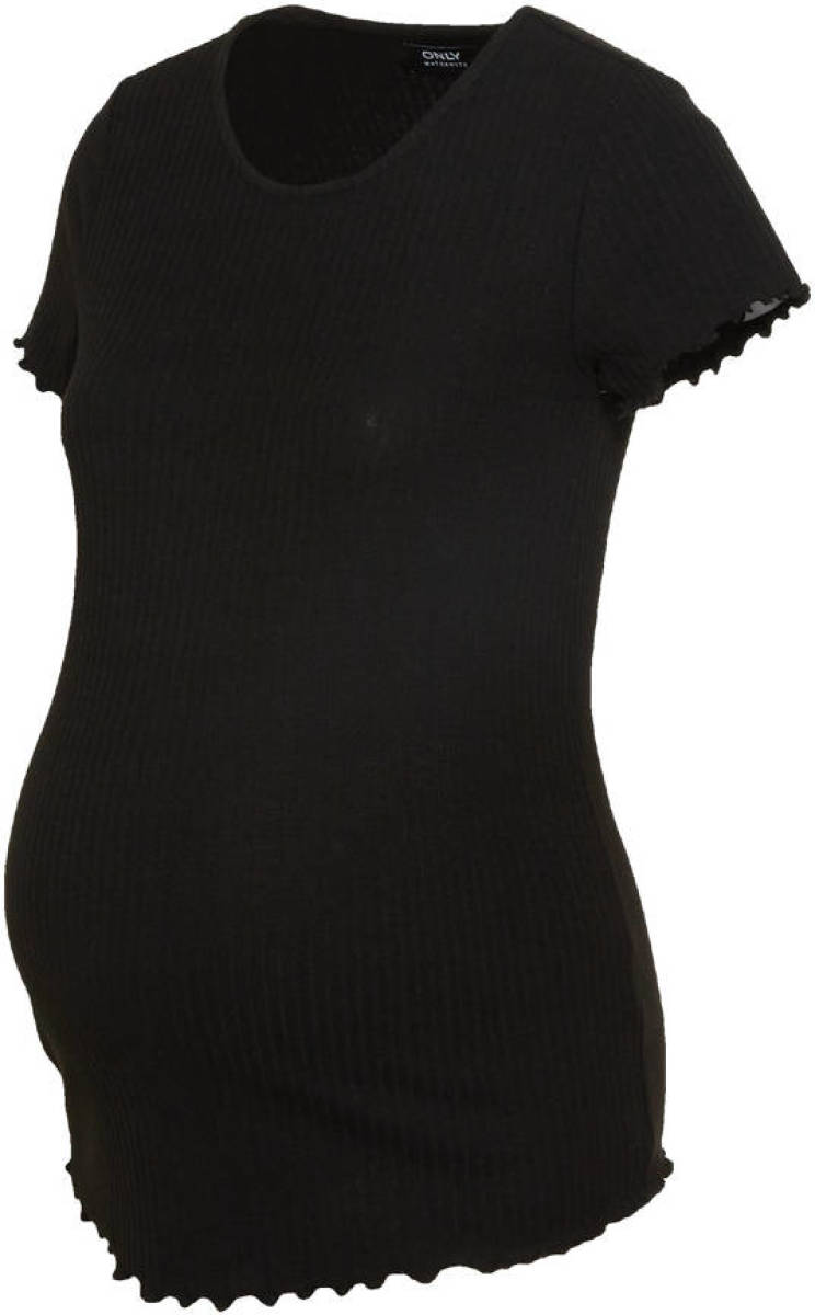 ONLY MATERNITY ribgebreide zwangerschapstop Emma zwart