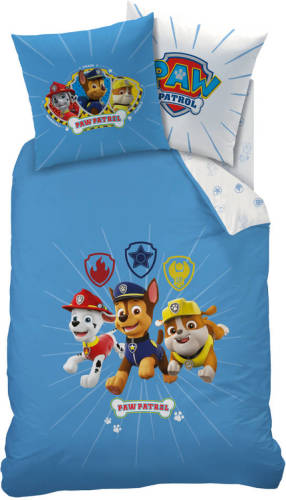 Paw patrol Team Dekbedovertrek - Eenpersoons - 140 x 200 cm - Blauw