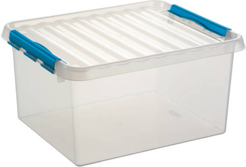 Sunware Q-line Opbergbox - 36L - transp/blauw