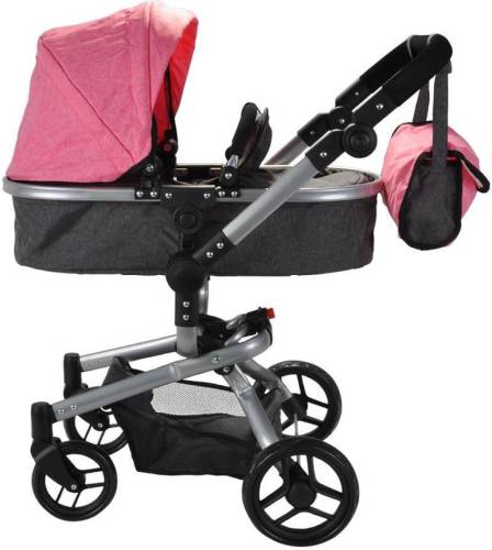 Bandits and Angels - Poppenwagen Classic Angel 2in1 roze