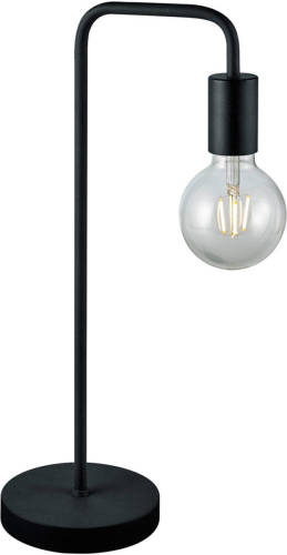 BES LED Led Tafellamp - Trion Dolla - E27 Fitting - Rond - Mat Zwart - Aluminium