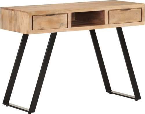 VidaXL Bureau met natuurlijke randen 110x50x75 cm massief acaciahout