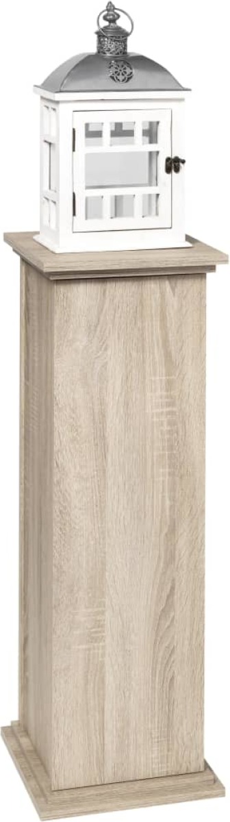 FMD Bijzettafel met deur 88,5 cm eikenkleurig