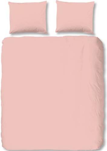 HIP Uni Satin dekbedovertrek - Lits-jumeaux (240x200/220 cm + 2 slopen) - Katoen satijn - Light Pink