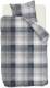 Beddinghouse Filip flanel dekbedovertrek - 1-persoons (140x200/220 cm + 1 sloop) - Flanel - Grijs