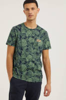 Jack & Jones ORIGINALS T-shirt Tuesday met all over print groen/donkerblauw