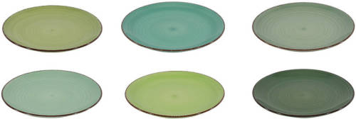 Easyline Studio Tavola Ontbijtborden Summer Green Ø 19 cm - 6 Stuks