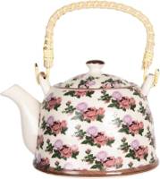 Clayre & Eef THEEPOT 18*14*12 CM / 0,8L MULTI PORSELEIN ROND BLOEMEN 6CETE0070L