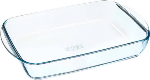 Pyrex 2x Rechthoekige glazen ovenschaal 2,6 liter 35 x 23 x 5 cm - Ovenschotel schalen - Bakvorm