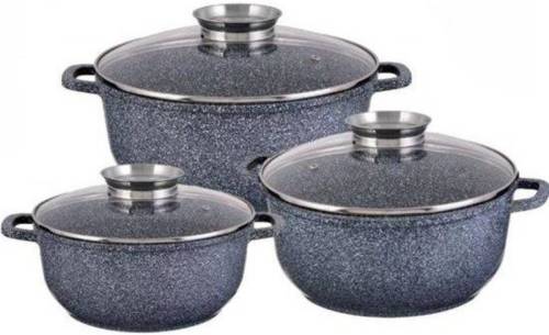 EDENBERG luxe pannenset - 6 delig - met aroma dop - EB-8020