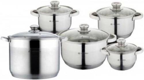 EDENBERG luxe pannenset - RVS -10 delig - EB-4009
