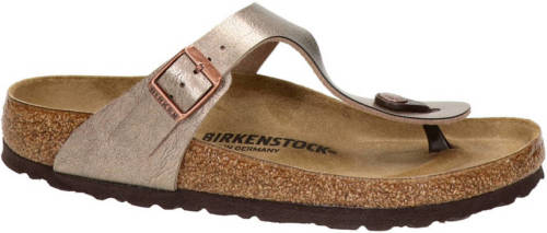 Birkenstock Gizeh teenslippers taupe/metallic