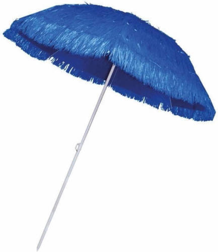 Merkloos Rieten strand parasol blauw