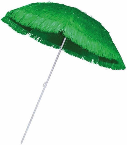 Merkloos Rieten strand parasol groen