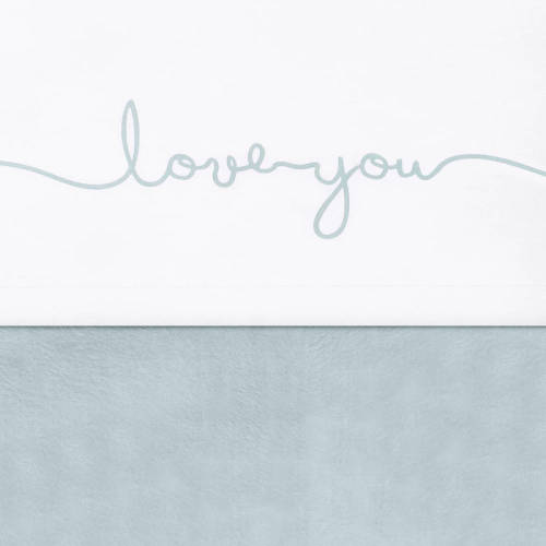 Jollein Laken Love You 120x150 cm steengroen