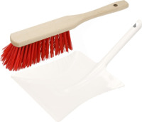 Brumag Stoffer en blik wit/rood van metaal/hout voor buiten