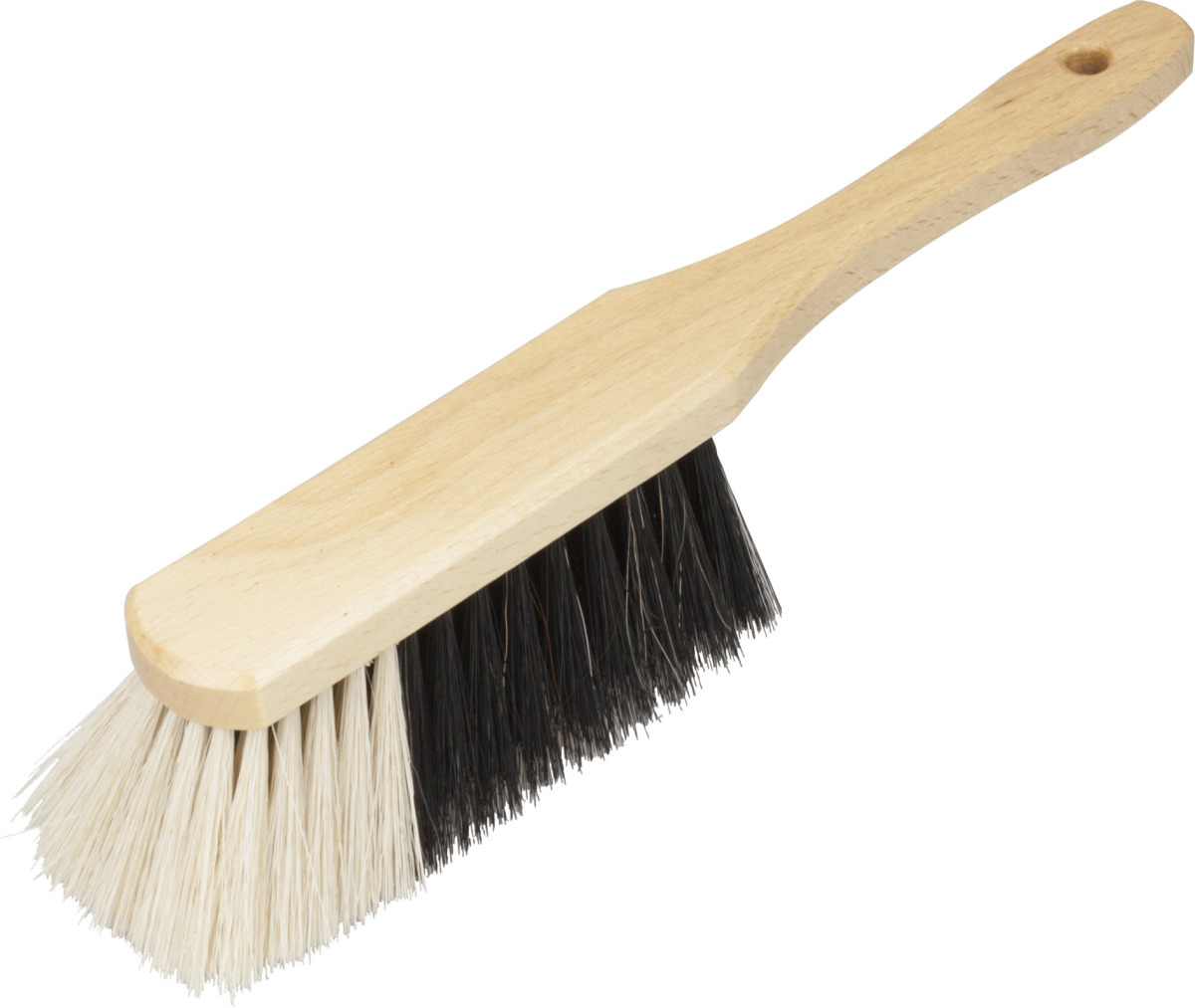 Brumag Houten zachte stoffer/handveger met gemixt haar voor binnen