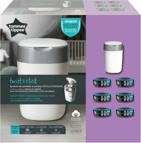 Tommee Tippee Luieremmer Twist & click met 6 cassettes