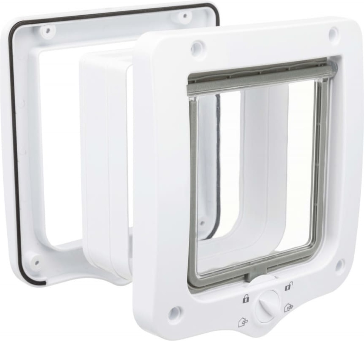 TRIXIE Kattenluik met 2 tunnels en 4 standen wit