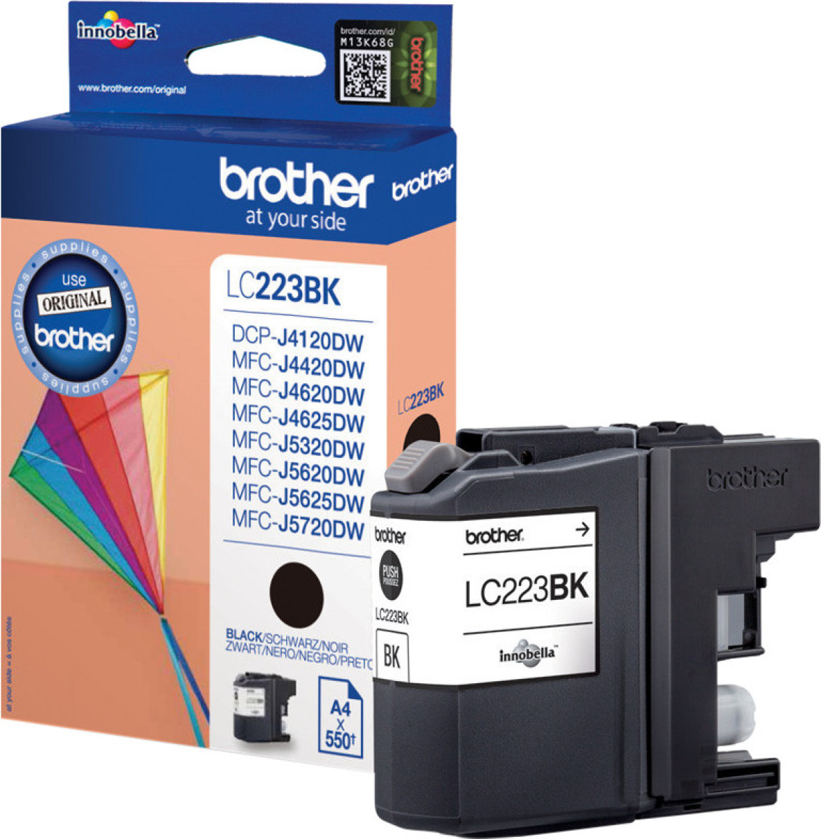 Brother LC-223BK Cartridge Zwart