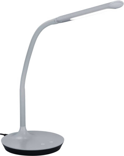 BES LED Led Tafellamp - Trion Polina - 5w - Aanpasbare Kleur - Dimbaar - Rond - Mat Grijs - Kunststof