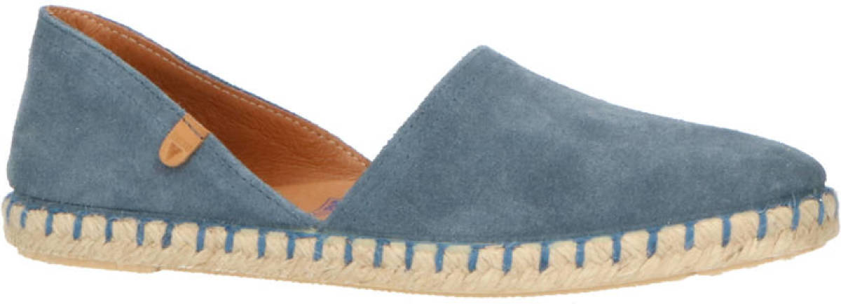 Verbenas Carmen suède espadrilles blauw