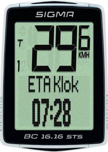 Sigma Fietscomputer BC 16.16 STS CAD zwart 1618