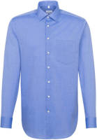 Seidensticker regular fit overhemd blauw
