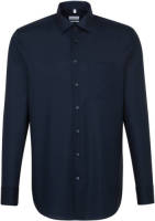 Seidensticker regular fit overhemd donkerblauw