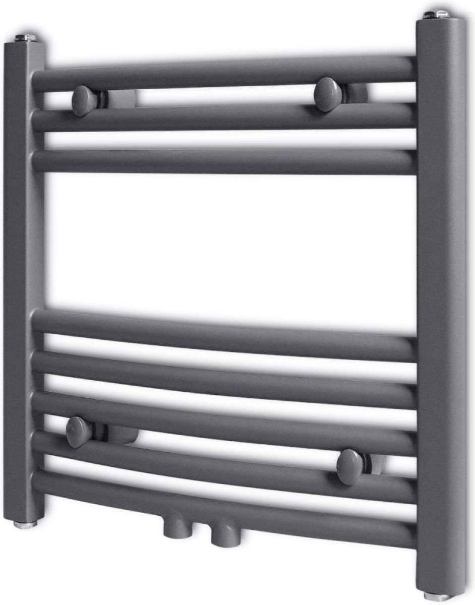VidaXL Radiator/handdoekenrek curve grijs 480x480 mm