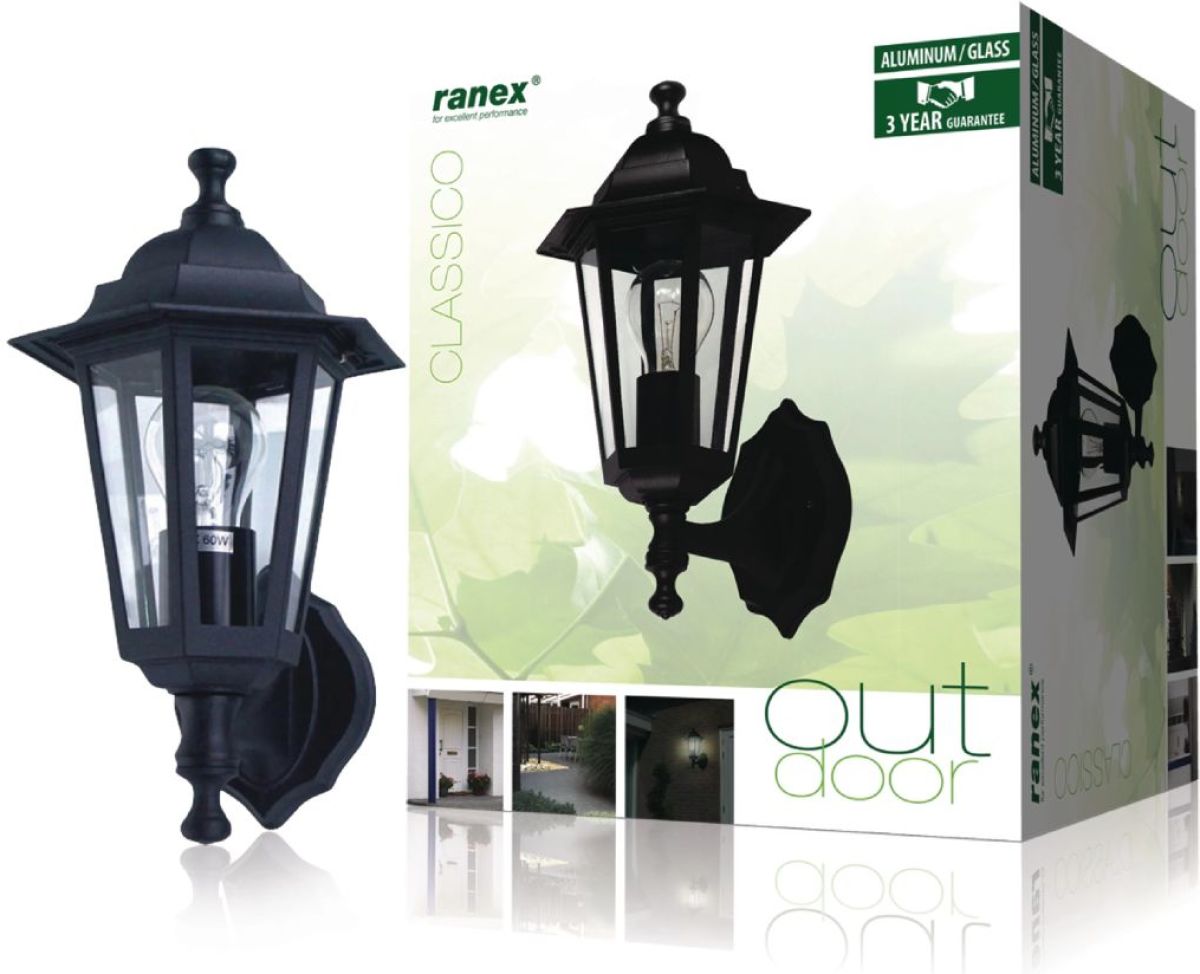 Ranex Wandlamp 60 W zwart CLAS5000.030