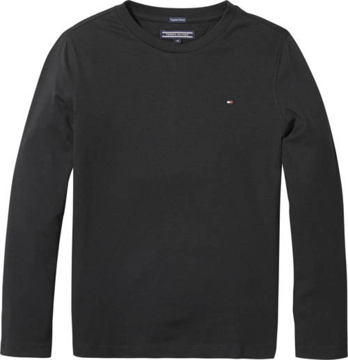 Tommy hilfiger longsleeve van biologisch katoen zwart