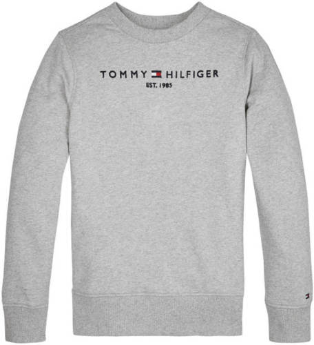 Tommy hilfiger sweater met logo lichtgrijs